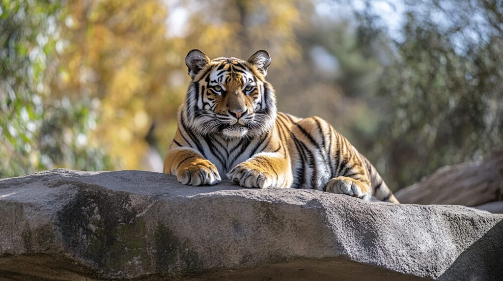Tiger resting in Pench Tiger Reserve National Park India